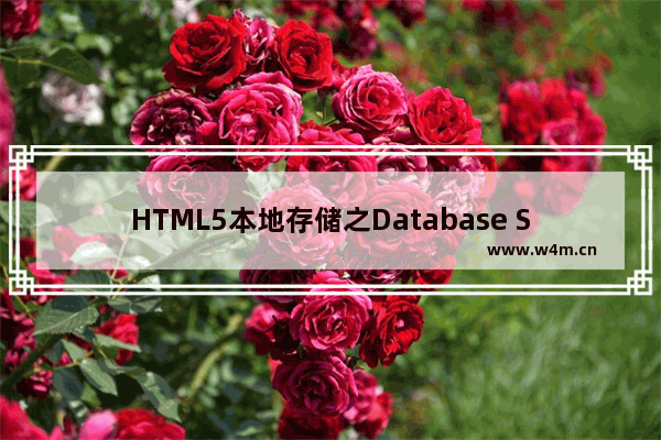 HTML5本地存储之Database Storage应用介绍