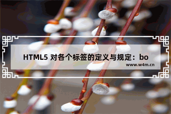 HTML5 对各个标签的定义与规定：body的介绍