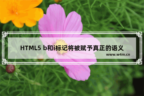 HTML5 b和i标记将被赋予真正的语义