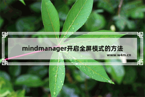 mindmanager开启全屏模式的方法步骤