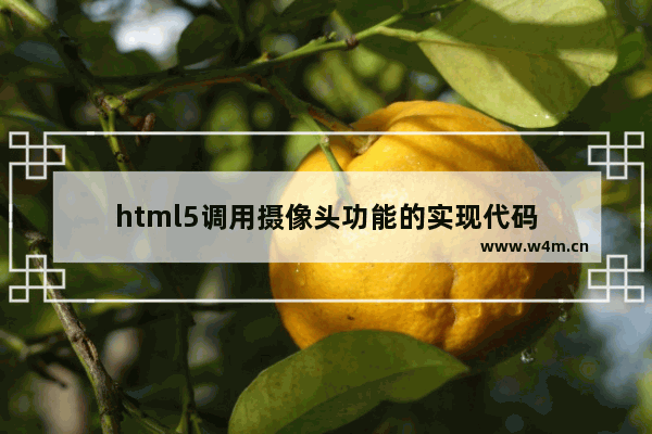 html5调用摄像头功能的实现代码