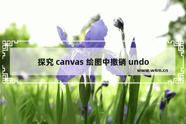 探究 canvas 绘图中撤销 undo功能的实现方式详解