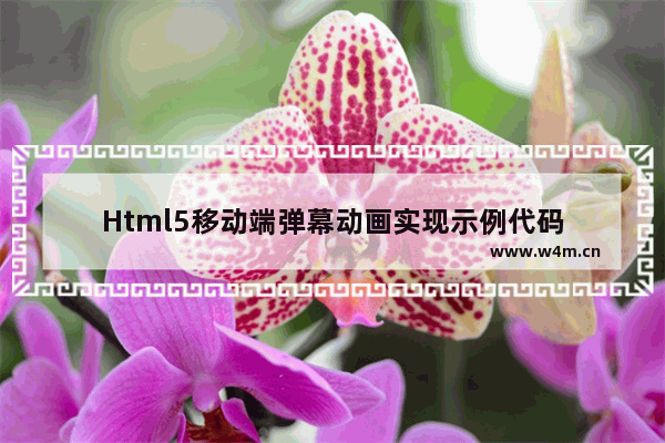 Html5移动端弹幕动画实现示例代码