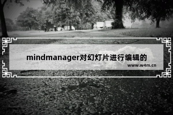 mindmanager对幻灯片进行编辑的操作步骤