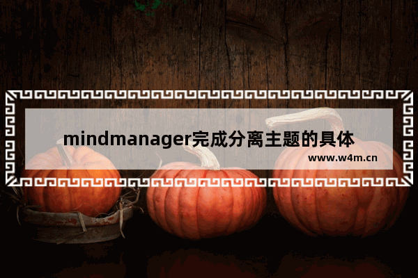 mindmanager完成分离主题的具体方法