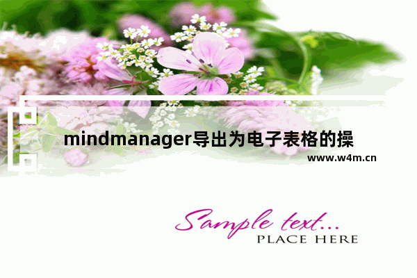 mindmanager导出为电子表格的操作教程