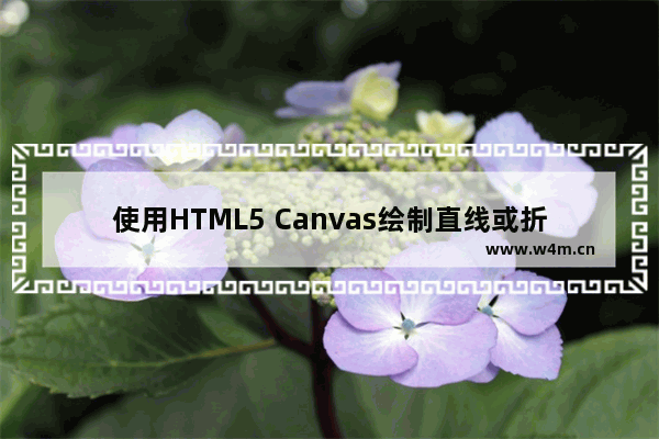 使用HTML5 Canvas绘制直线或折线等线条的方法讲解