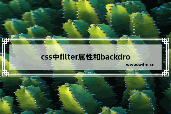 css中filter属性和backdrop-filter的应用与区别详解