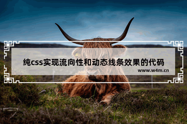 纯css实现流向性和动态线条效果的代码