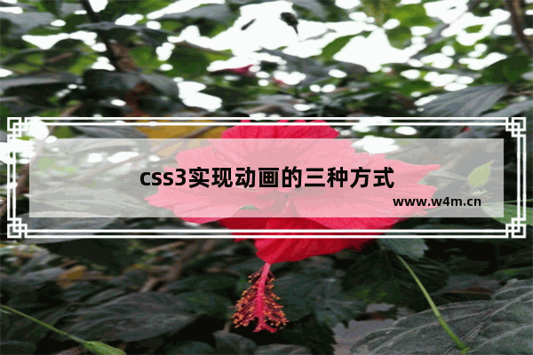 css3实现动画的三种方式