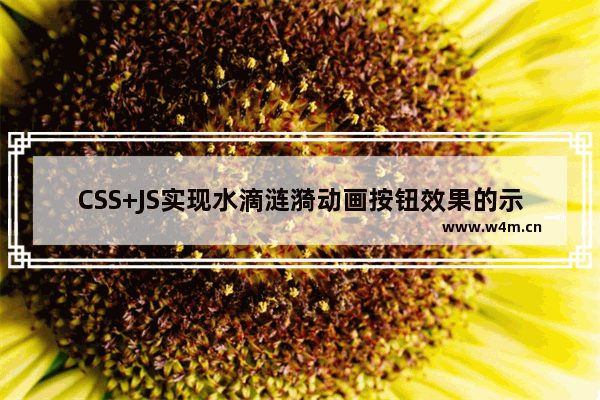 CSS+JS实现水滴涟漪动画按钮效果的示例代码