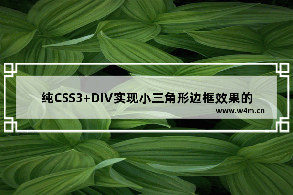 纯CSS3+DIV实现小三角形边框效果的示例代码