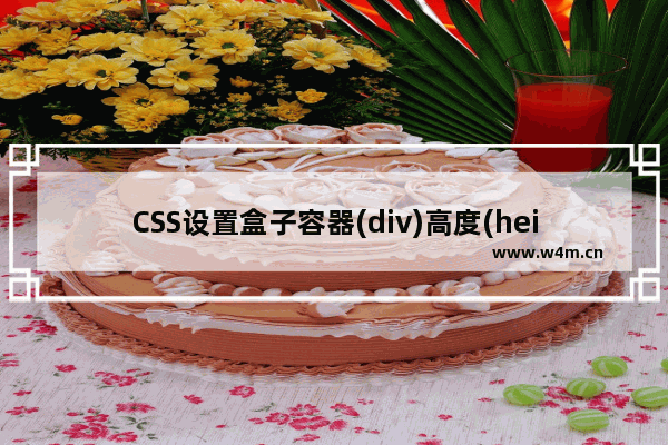 CSS设置盒子容器(div)高度(height)始终为100%