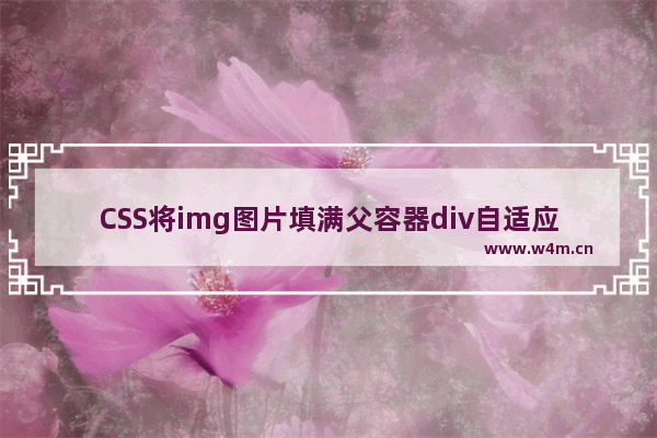 CSS将img图片填满父容器div自适应容器大小的实现方法