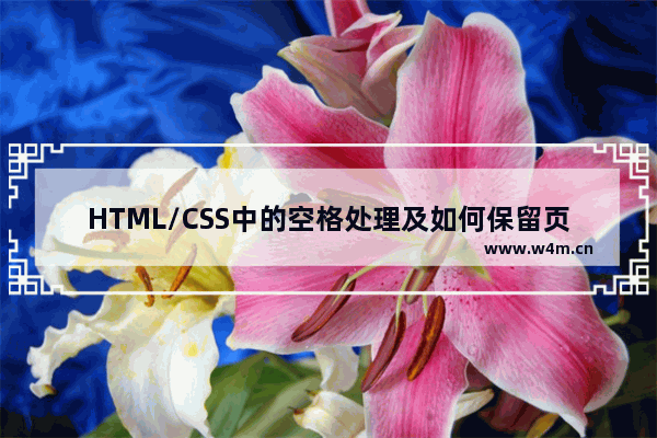 HTML/CSS中的空格处理及如何保留页面中的空格