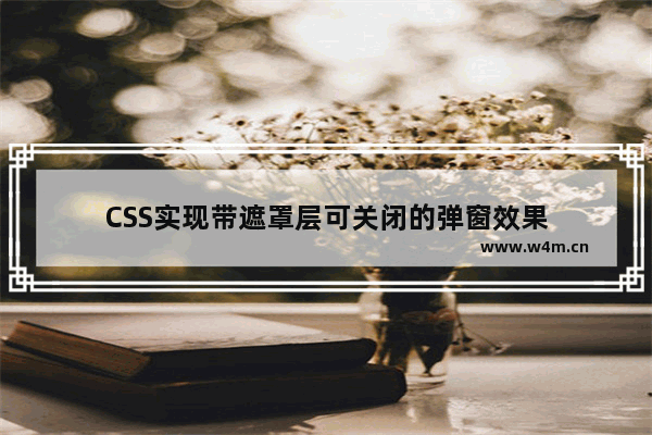 CSS实现带遮罩层可关闭的弹窗效果