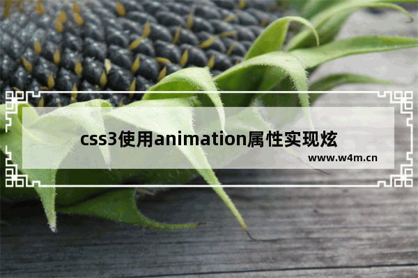 css3使用animation属性实现炫酷效果(推荐)