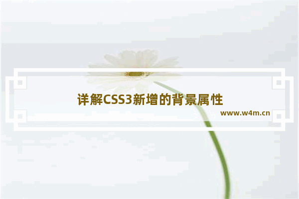 详解CSS3新增的背景属性