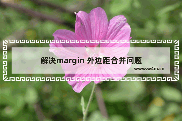 解决margin 外边距合并问题