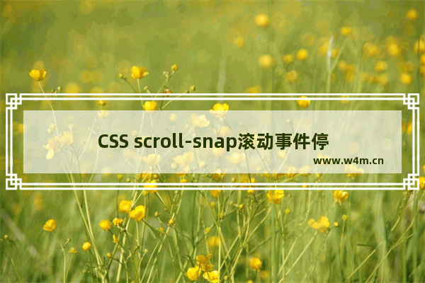 CSS scroll-snap滚动事件停止及元素位置检测实现