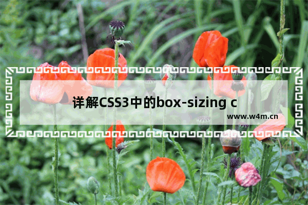 详解CSS3中的box-sizing content-box与border-box