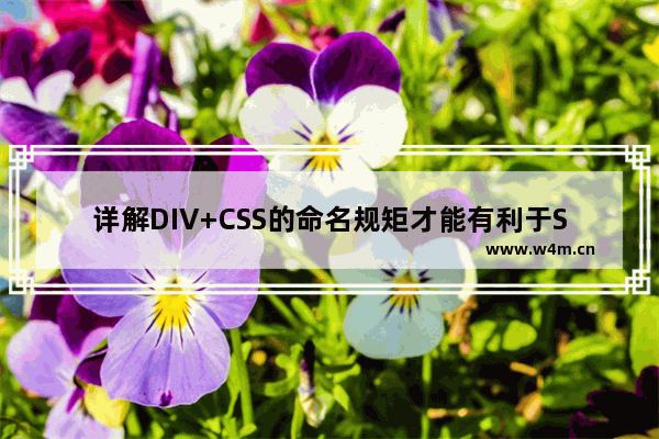 详解DIV+CSS的命名规矩才能有利于SEO优化的实现方法