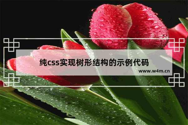 纯css实现树形结构的示例代码