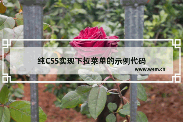 纯CSS实现下拉菜单的示例代码