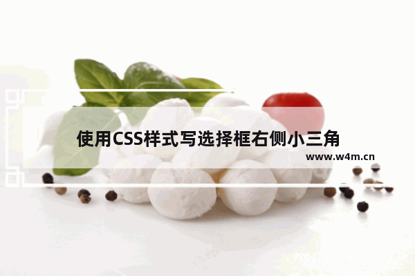 使用CSS样式写选择框右侧小三角