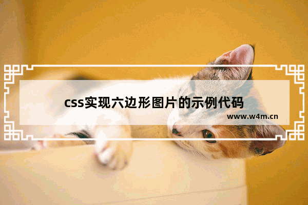 css实现六边形图片的示例代码