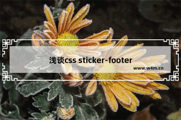 浅谈css sticker-footer 布局