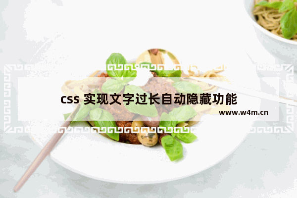 css 实现文字过长自动隐藏功能