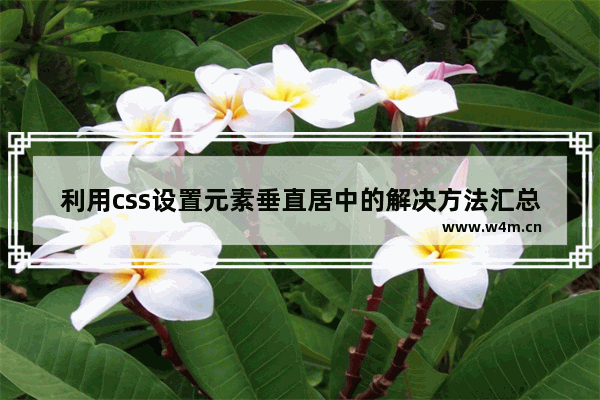 利用css设置元素垂直居中的解决方法汇总