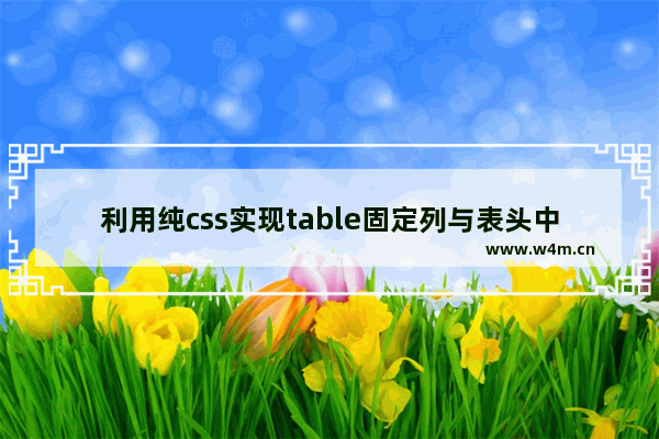 利用纯css实现table固定列与表头中间横向滚动的思路和实例