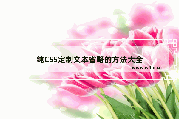 纯CSS定制文本省略的方法大全