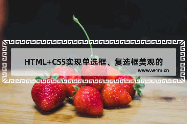 HTML+CSS实现单选框、复选框美观的样式