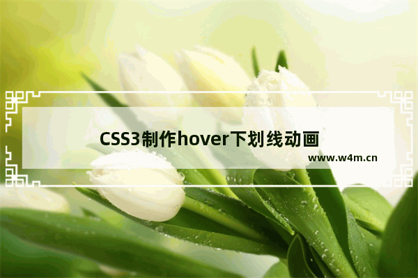 CSS3制作hover下划线动画