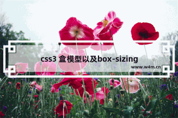 css3 盒模型以及box-sizing属性全面了解