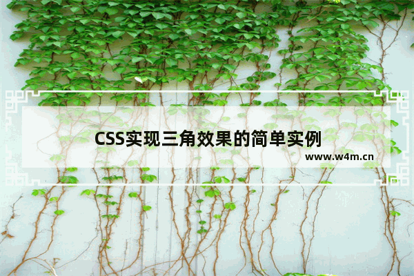 CSS实现三角效果的简单实例