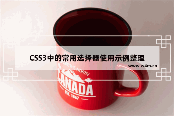 CSS3中的常用选择器使用示例整理