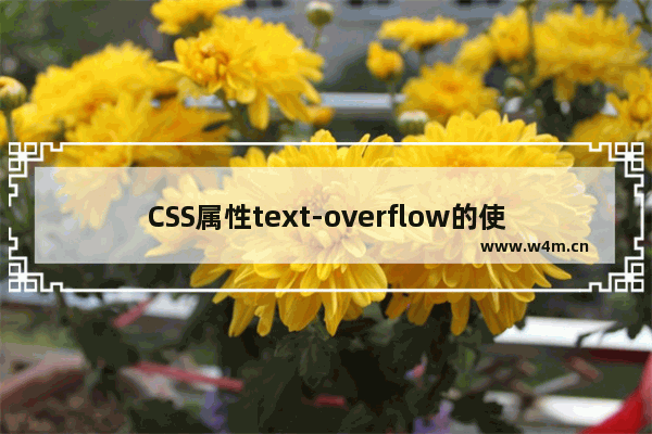 CSS属性text-overflow的使用问题