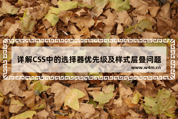 详解CSS中的选择器优先级及样式层叠问题解决