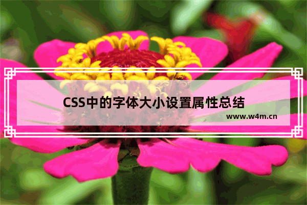 CSS中的字体大小设置属性总结