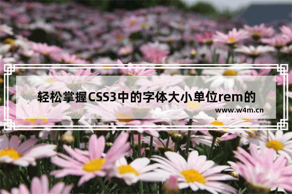 轻松掌握CSS3中的字体大小单位rem的使用方法