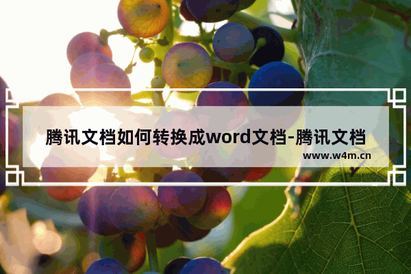 腾讯文档如何转换成word文档-腾讯文档转换成word文档教程