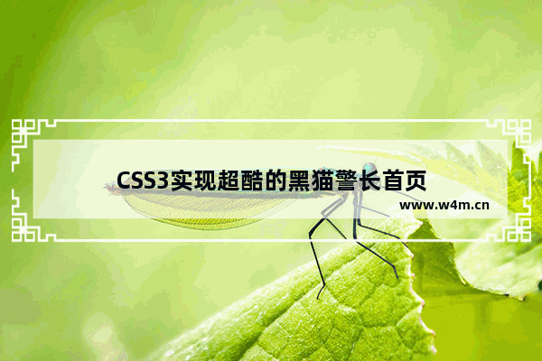 CSS3实现超酷的黑猫警长首页