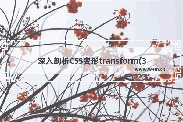 深入剖析CSS变形transform(3d)