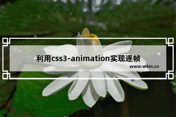 利用css3-animation实现逐帧动画效果