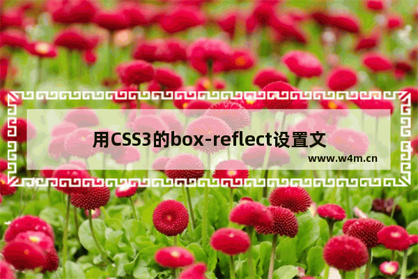 用CSS3的box-reflect设置文字倒影效果的方法讲解