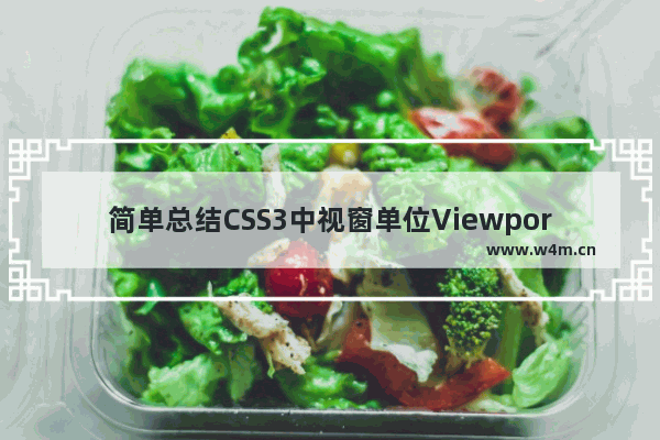 简单总结CSS3中视窗单位Viewport的常见用法